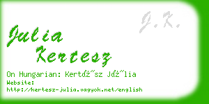 julia kertesz business card